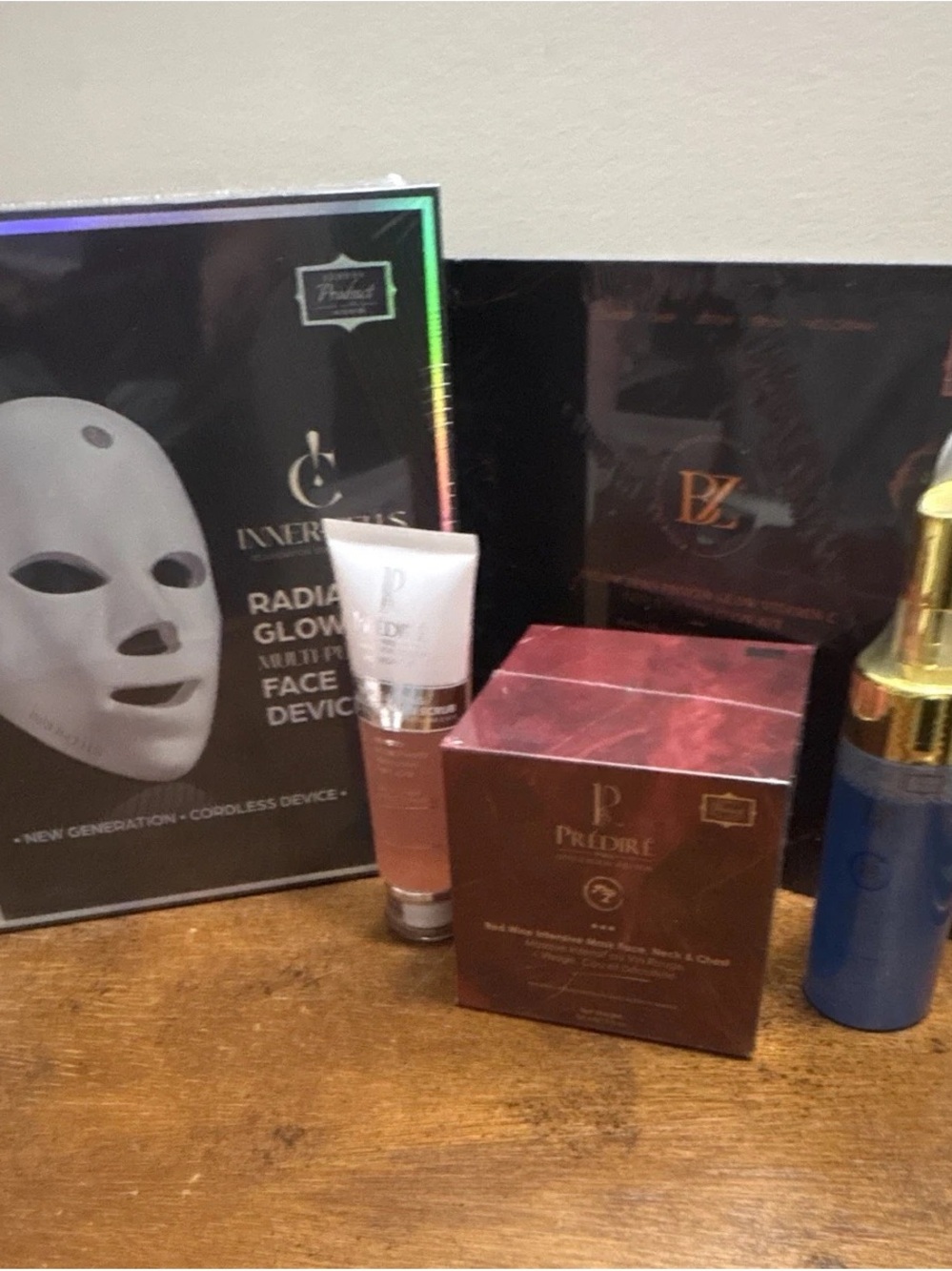 Predire Mixed Lot Radiant Glow Face mask device New Sealed Wine mask Cleansers